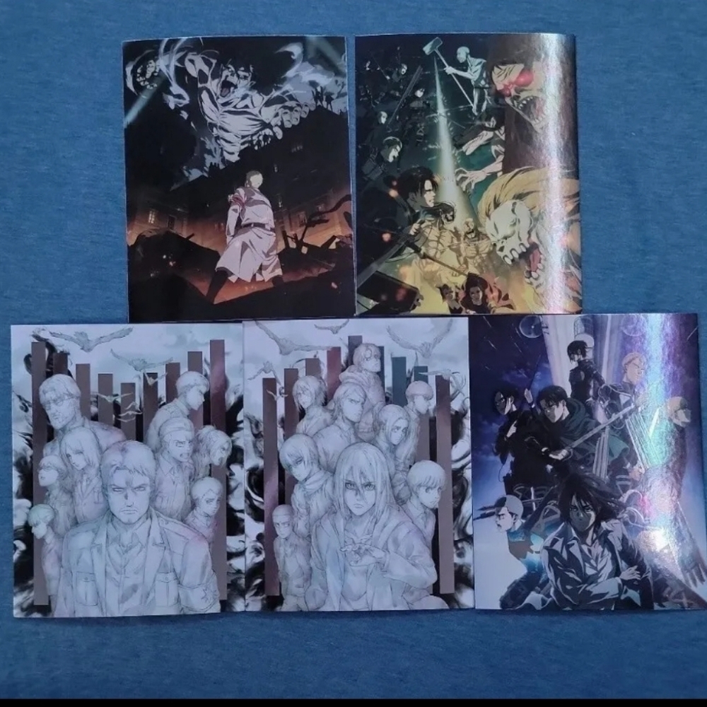 Set of 5 Attack on Titan Final Season Part 1 Art Cards